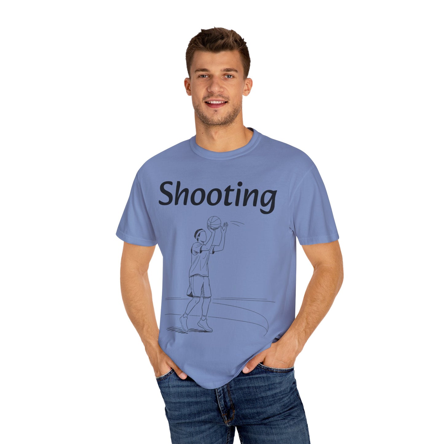 Unisex Athletic Tee with Shooting Design