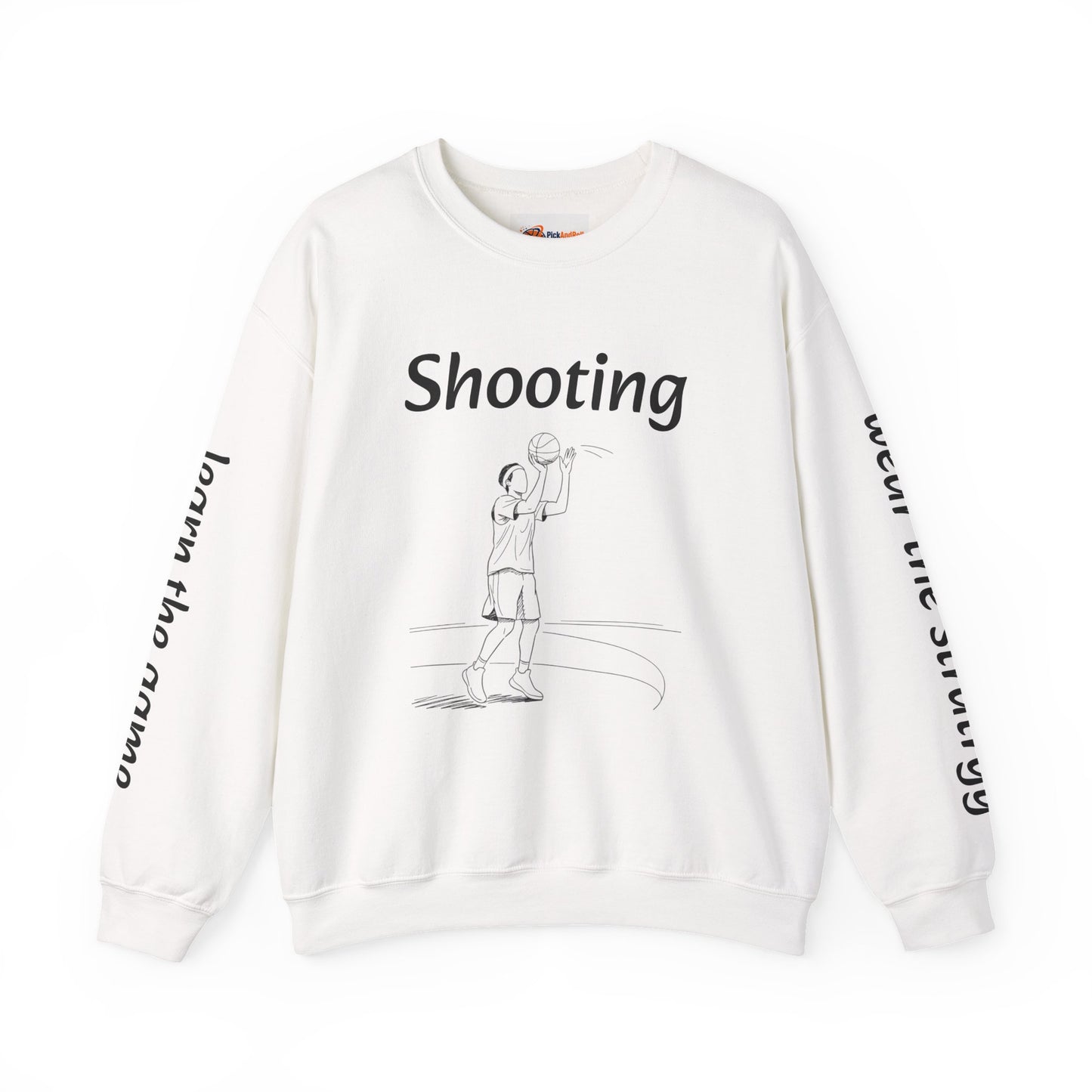Unisex Heavy Blend™ Crewneck with Shooting Design.