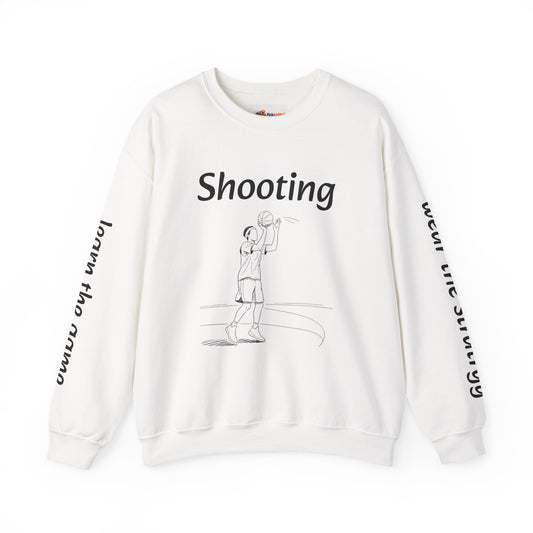 Unisex Heavy Blend™ Crewneck with Shooting Design.