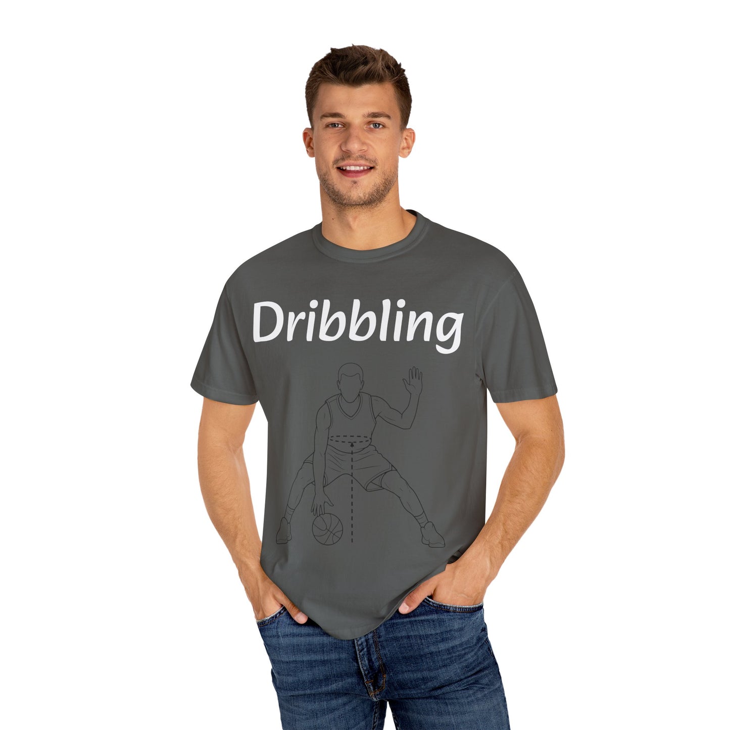 Basketball Dribbling T-Shirt, Unisex Athletic Tee.