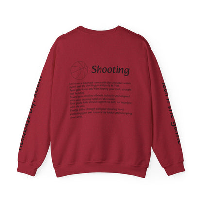 Unisex Heavy Blend™ Crewneck with Shooting Design.