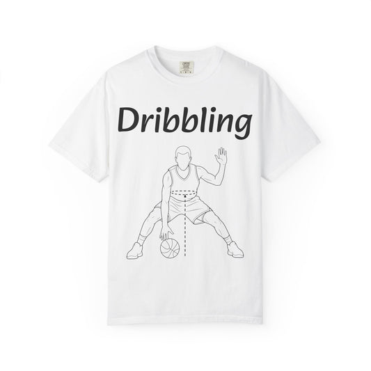 Basketball Dribbling T-Shirt, Unisex Athletic Tee.